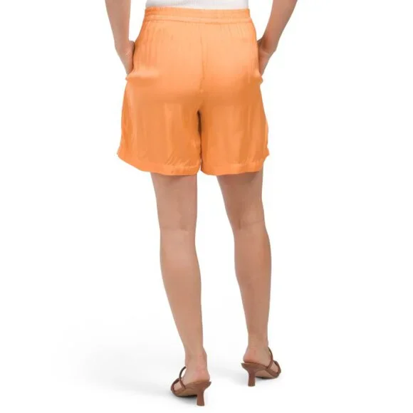 VELVET BY GRAHAM AND SPENCER Flare Made In Usa Adina Satin Shorts